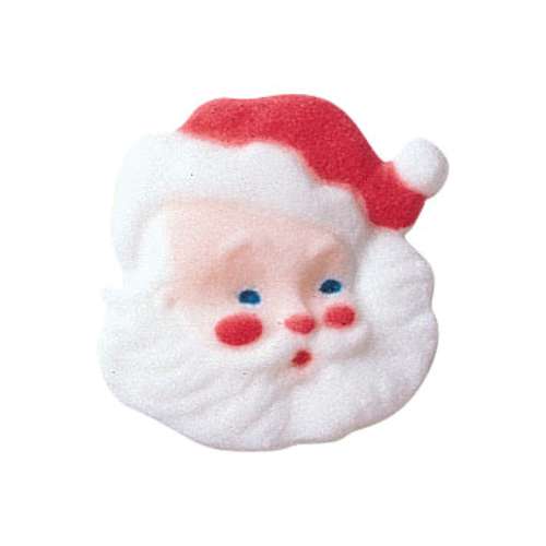 Santa Face Cupcake Sugar Decorations - Click Image to Close